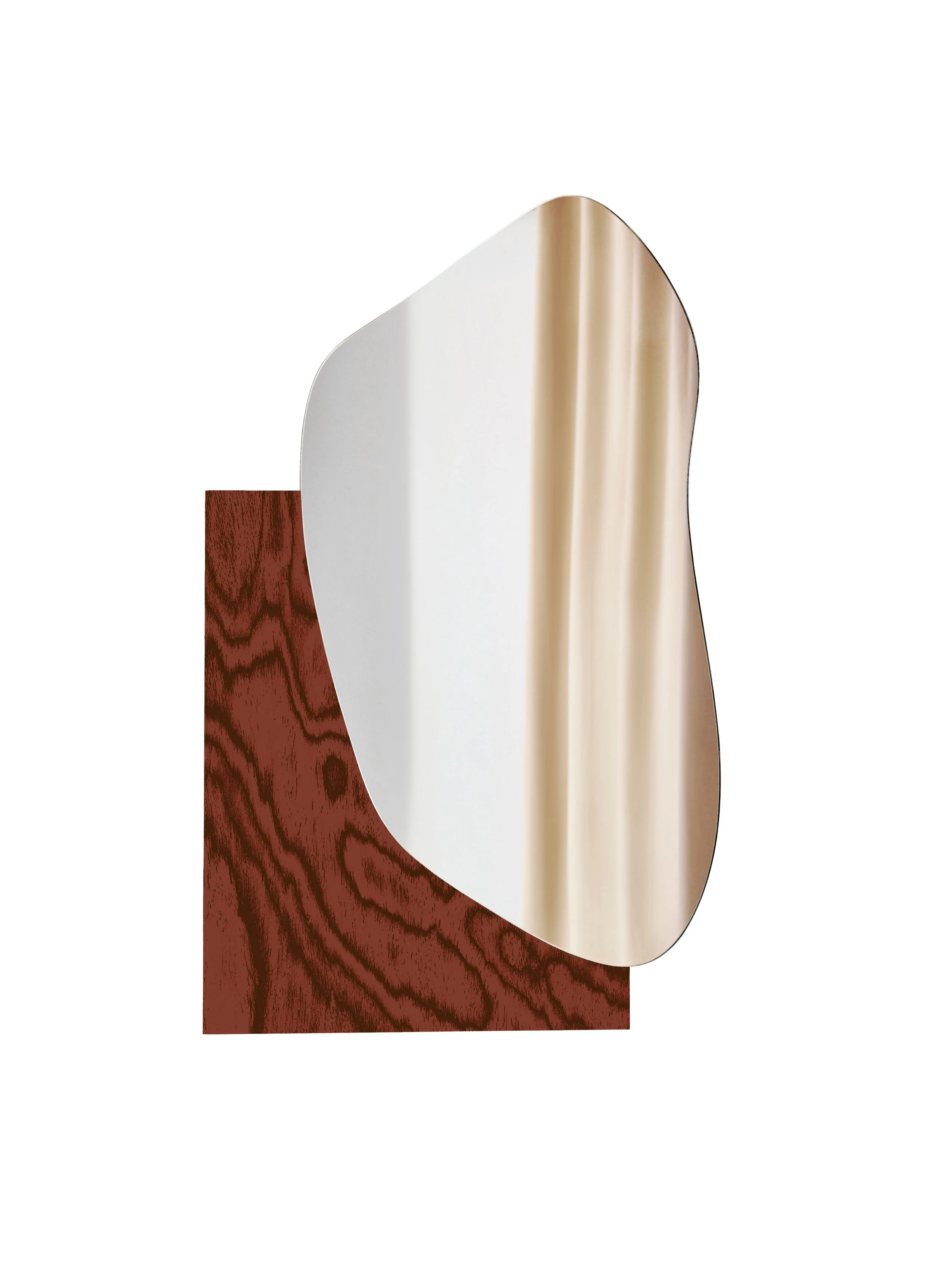 Lake Mirror 1 in Ettore Sottsass ALPI Wood Veneer - designed by